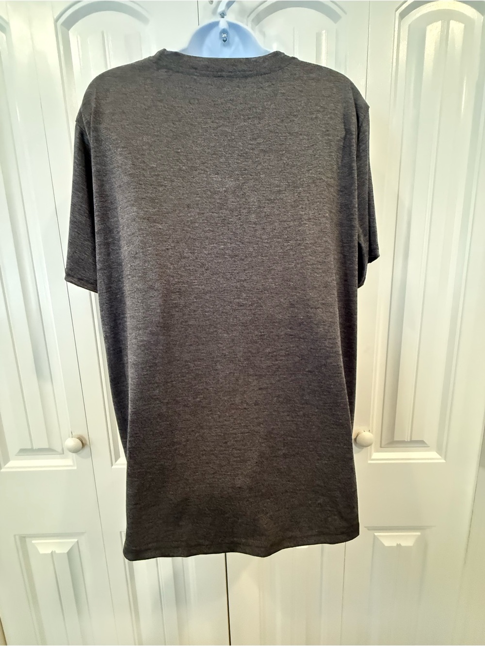 Smile Graphic Tee with Floral Detail Gray Short Sleeve Top Plus Size 3XL - Picture 2 of 9